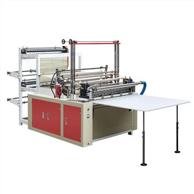 Màquina de fabricació de bosses de segellat tèrmic i de tall en fred de doble capes